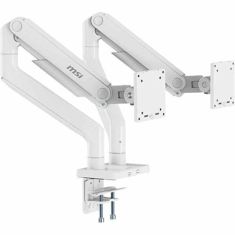 MSI Mounting Arm for Monitor, Flat Panel Display, Curved Screen Display, Display - Matte White