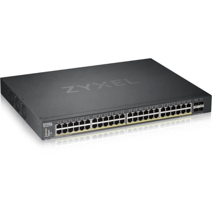 ZYXEL XGS1930-52HP 48-Port Gigabit Smart Nebula Cloud Managed PoE Switch | 48 PoE+ Ports at 375W with 4 SFP+ 10G Uplinks