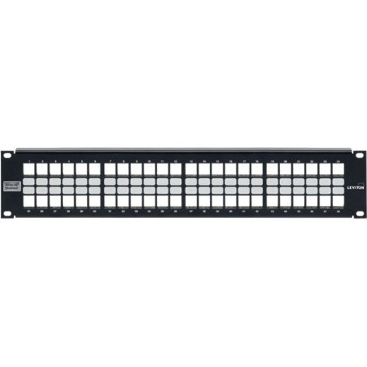 Leviton Shielded QuickPort Patch Panel, 48-port, 2RU