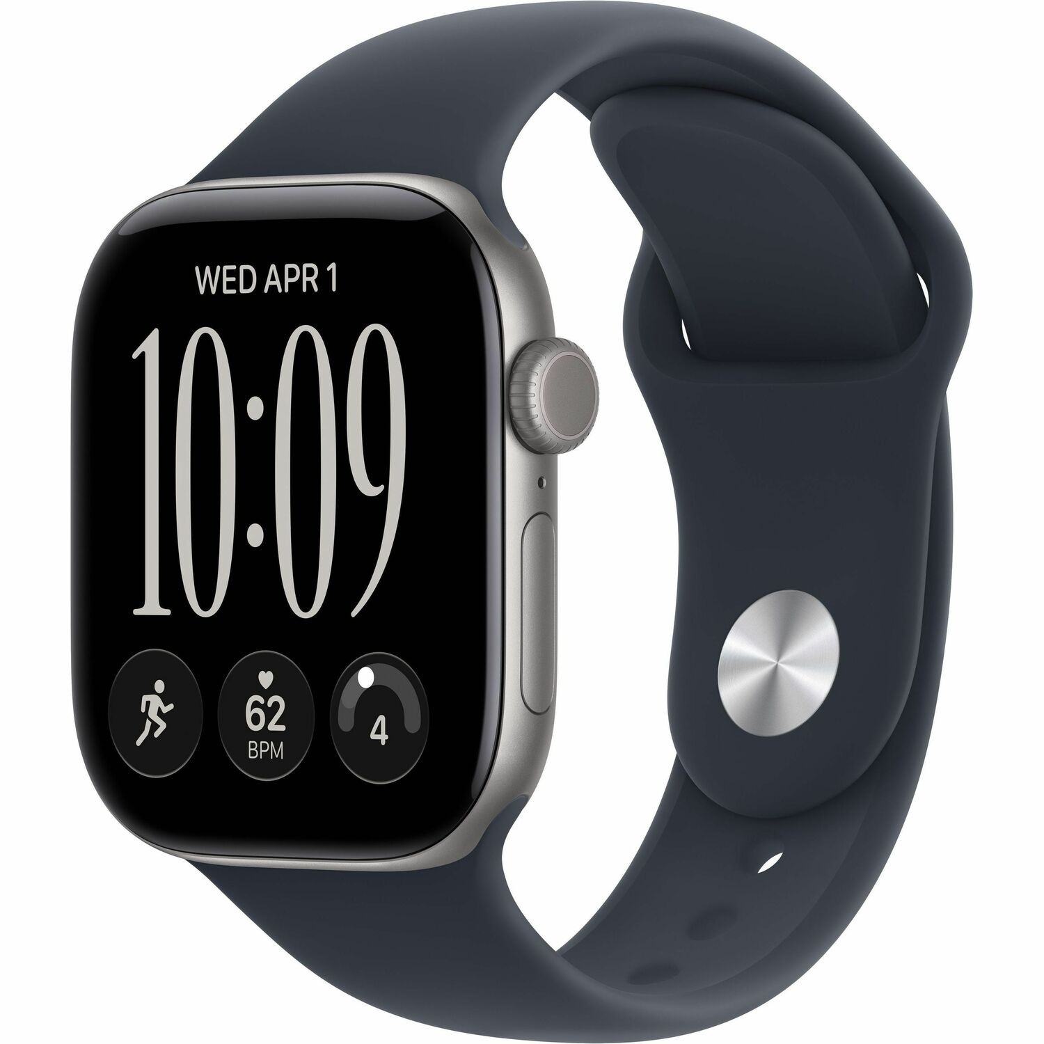 Apple Watch Series 12 Smart Watch - 42 mm Case Height - 37 mm Case Width - Space Gray Case Color - Navy Blue Band Color - Aluminium Case Material - Wireless LAN - 5G - LTE