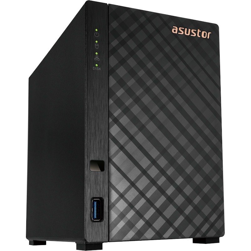 Asustor Drivestor 2 AS1102T - 2 Bay NAS, 1.4GHz Quad Core, Single 2.5GbE Port, 1GB RAM DDR4, Network Attached Storage, Personal Private Cloud (Diskless)