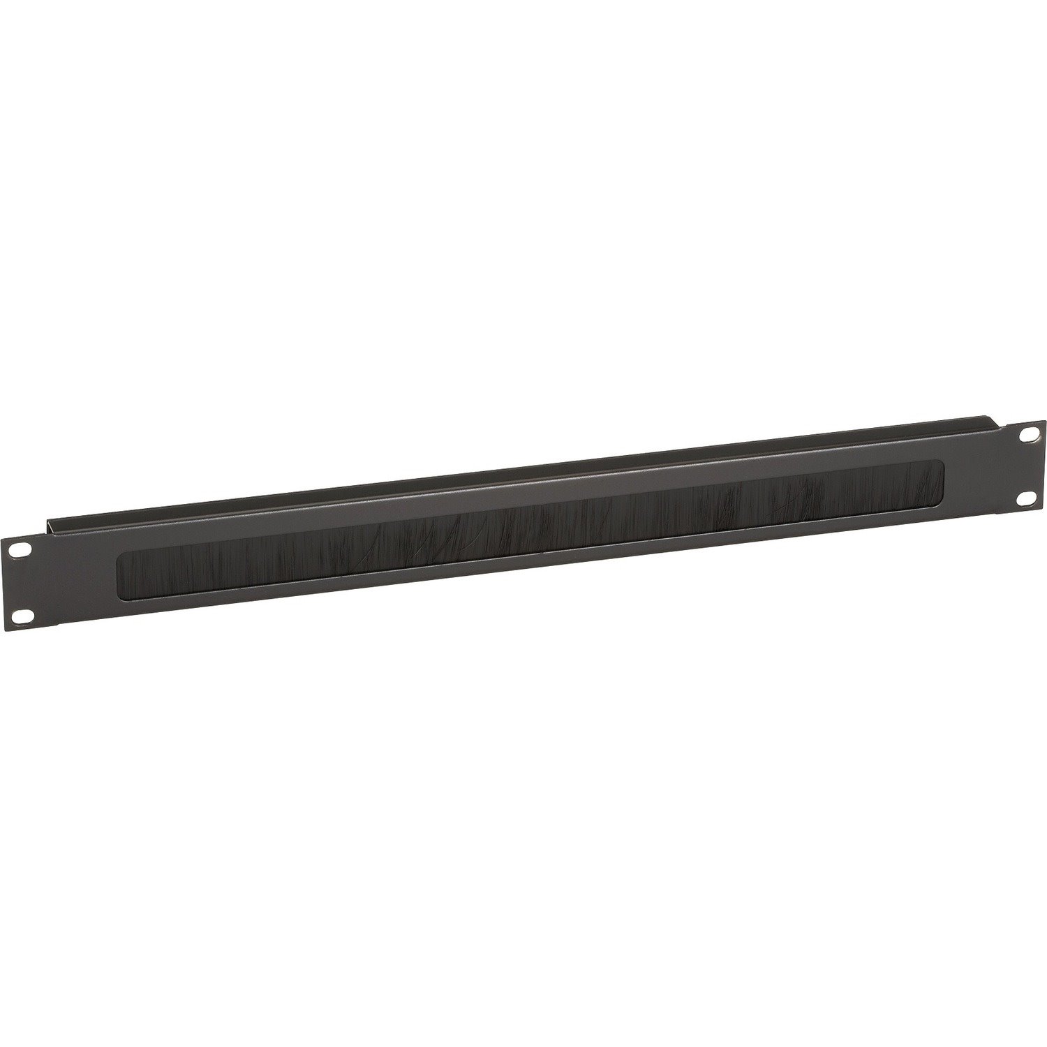 Black Box Horizontal Rackmount Cable Manager - 1U, 19" , Brush Strip, Black