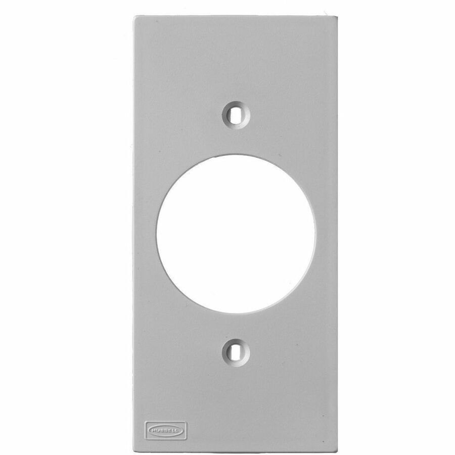 Hubbell Premise Wiring Din Rail Utility Box, Device Plate, 1.60" Opening, Gray
