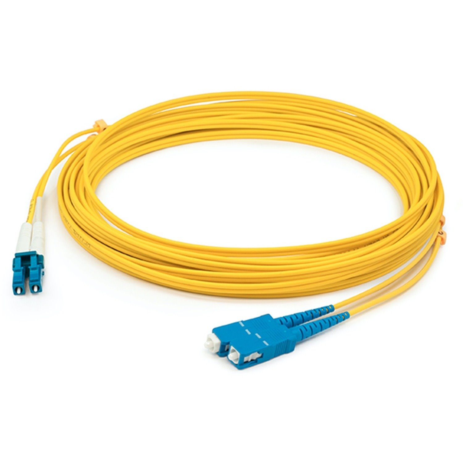 AddOn 76m LC (Male) to SC (Male) Straight Yellow OS2 Duplex LSZH Fiber Patch Cable