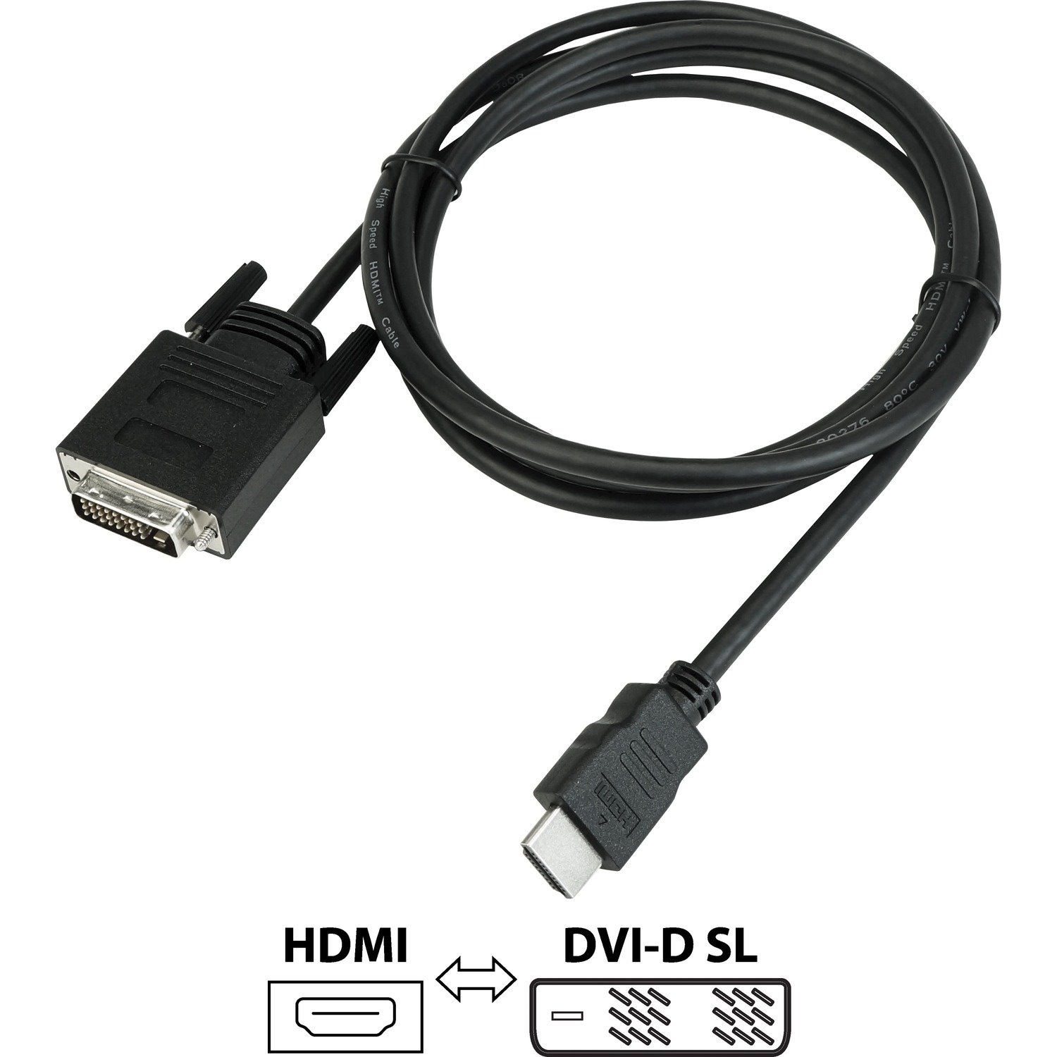 VisionTek HDMI / DVI-D Bi-Directional Cable 6ft (M/M)