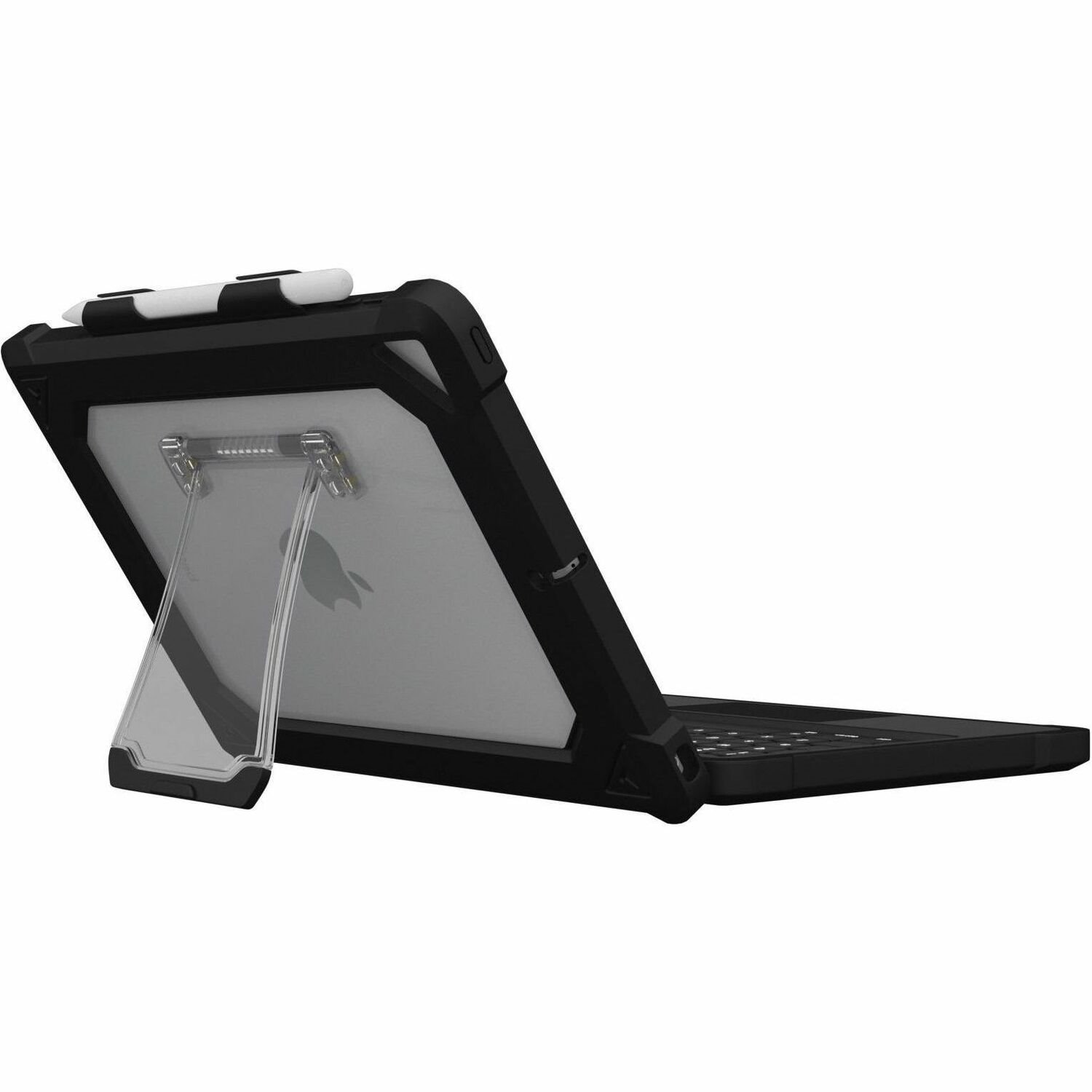 Extreme KeyCase-T2 w/Smart Connector & Trackpad for iPad 9/8/7 w/ Flex Kickstand (Non-Detachable) (Black)