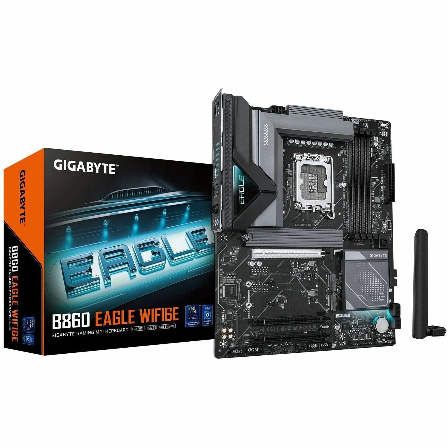 Gigabyte Ultra Durable B860 EAGLE WIFI6E Gaming Desktop Motherboard - Intel B860 Chipset - Socket LGA-1851 - ATX