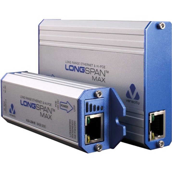 Veracity LONGSPAN Max Quad. 4 channel, Hi-Power, 90W long-range Ethernet, up to 820m.