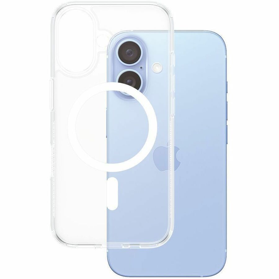 PanzerGlass ® HardCase Transparent W. White MagSafe iPhone 16 Mobiele Telefoon Behuizingen Hoes Transparant ** New Retail **