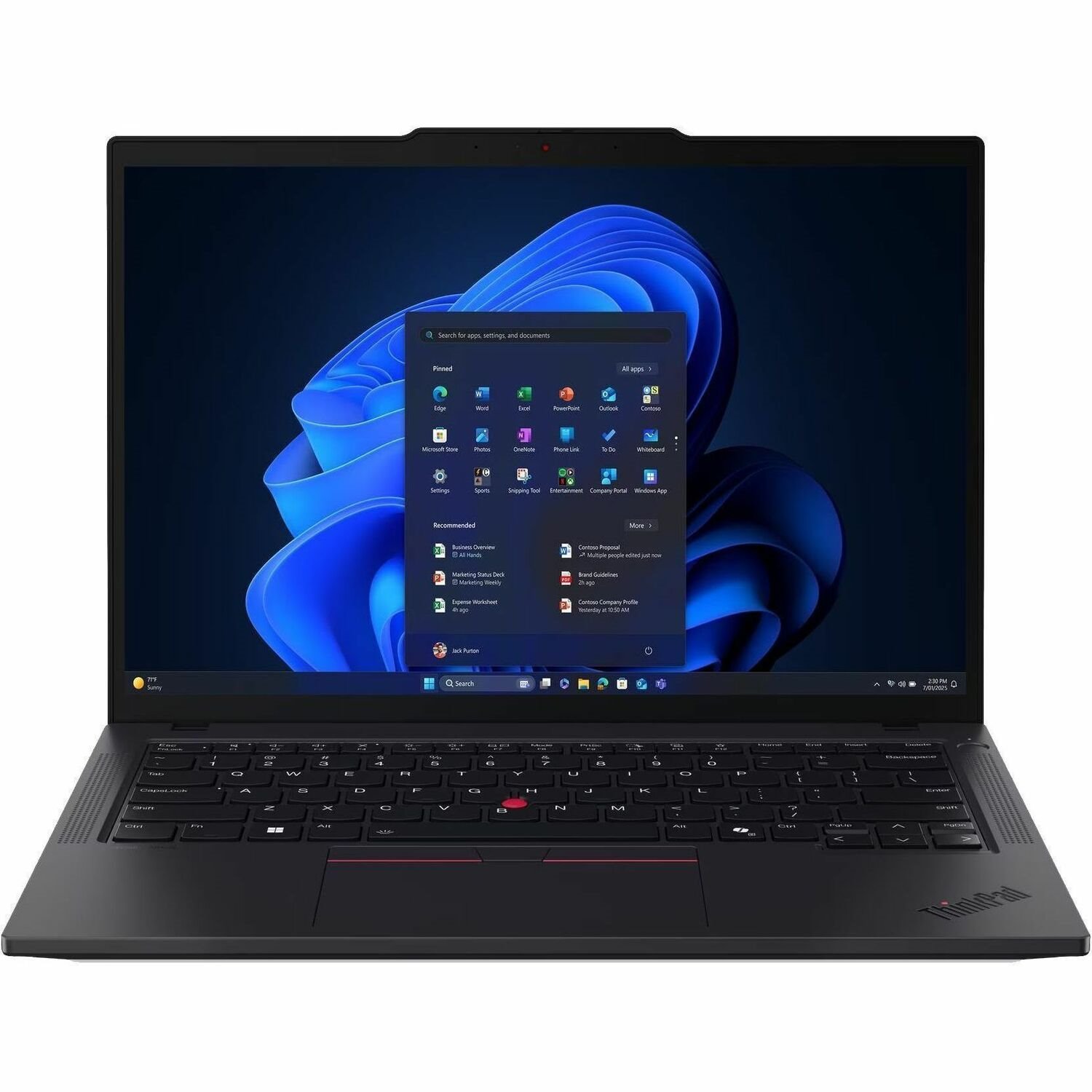 Lenovo ThinkPad T14 Gen 6 21QC0027AU 14" Touchscreen Notebook - WUXGA - Intel Core Ultra 7 255H - 32 GB - 512 GB SSD - English Keyboard - Black