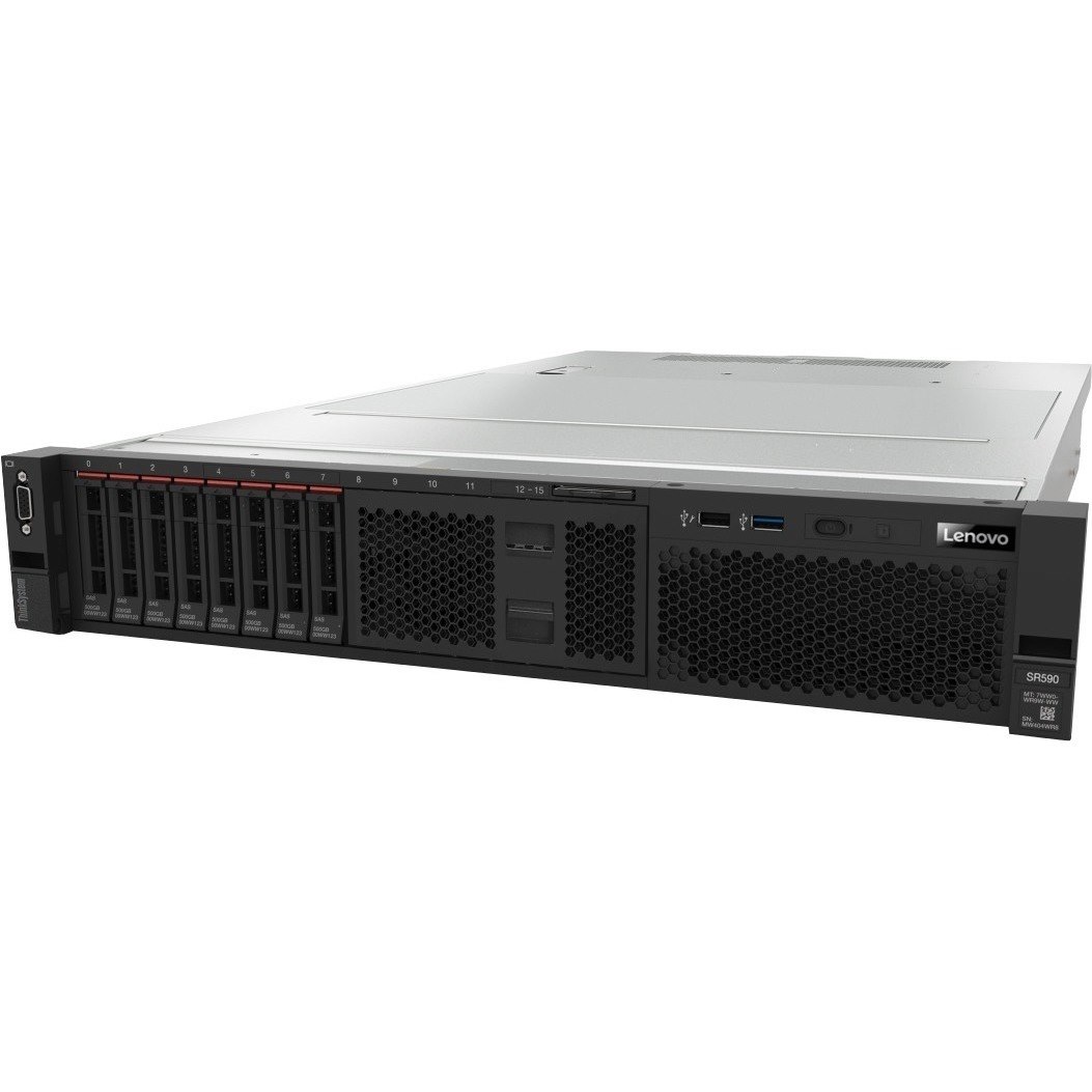 Lenovo ThinkSystem SR590 7X99A01EAU 2U Rack Server - 1 x Intel Xeon Gold 5118 2.30 GHz - 16 GB RAM - 12Gb/s SAS, Serial ATA/600 Controller