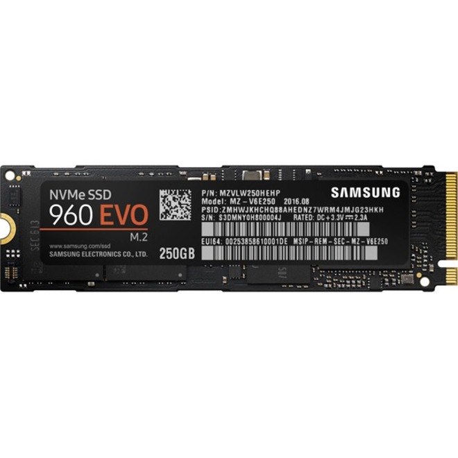 Samsung 960 EVO MZ-V6E250BW 250 GB Solid State Drive - M.2 Internal - PCI Express (PCI Express 3.0 x4)