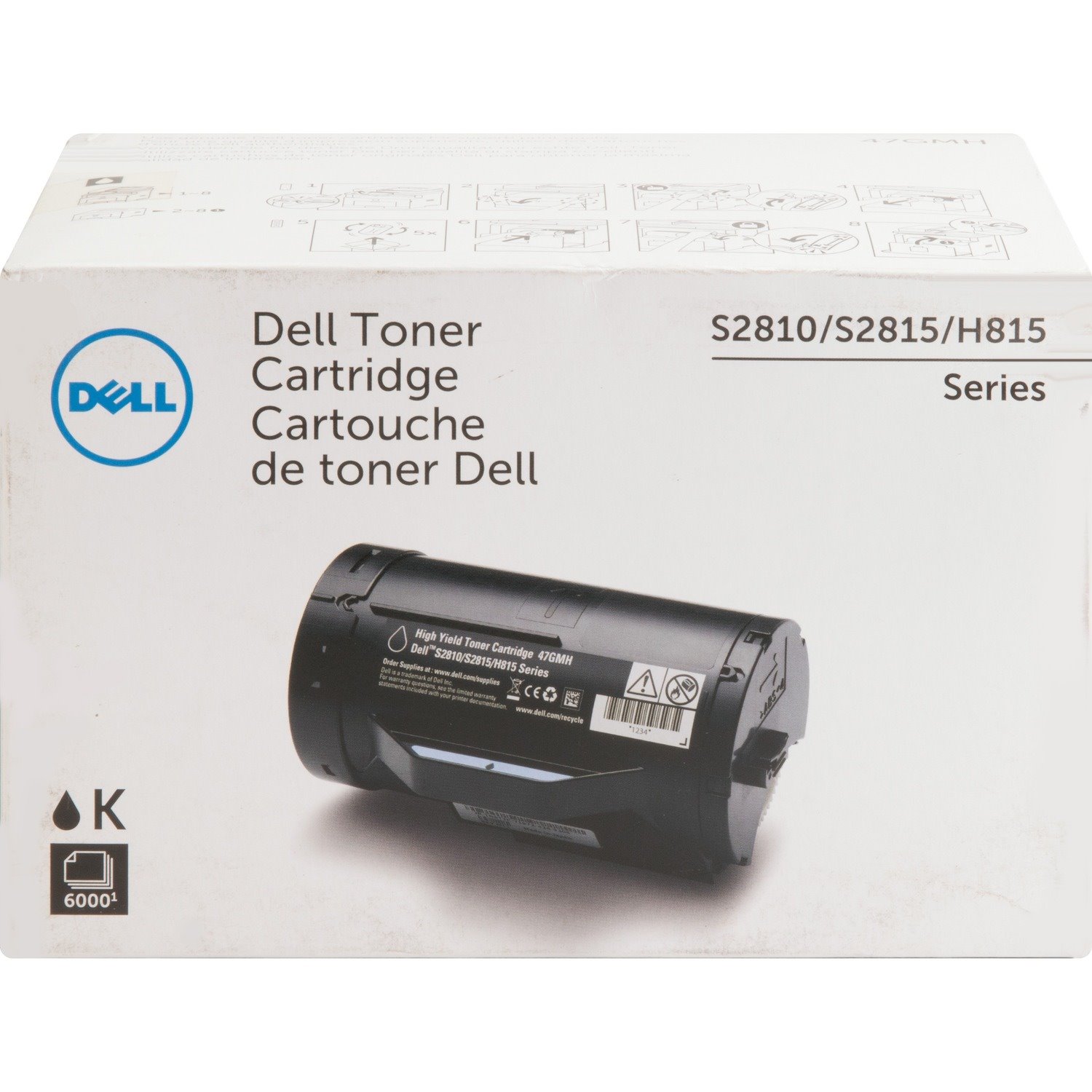 Dell Original High Yield Laser Toner Cartridge - Black - 1 Each