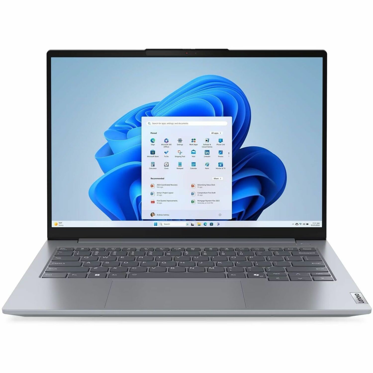 Lenovo ThinkBook 14 G7 ARP 21MV00HBUK 35.6 cm (14") Notebook - WUXGA - AMD Ryzen 7 7735HS - 16 GB - 512 GB SSD - English (UK) Keyboard - Arctic Gray