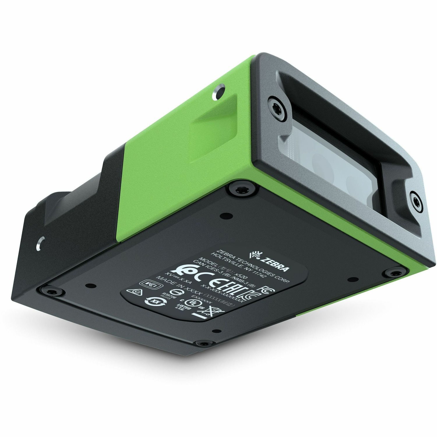 Zebra FS20 Rugged Industrial, Logistics Fixed Mount Barcode Scanner - Cable Connectivity - Industrial Green