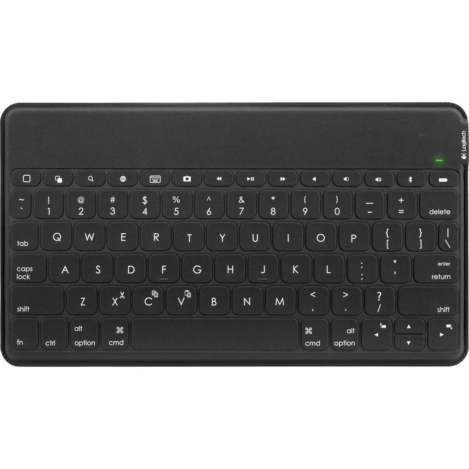 Logitech Keys-To-Go Keyboard - Wireless Connectivity - Danish, Finnish, Swedish, Norwegian - QWERTY Layout - Black