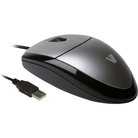 V7 MV3000010-BLK-5E Mouse - USB - Optical - 3 Button(s) - Black