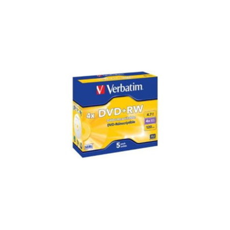 Verbatim DVD Rewritable Media - DVD+RW - 4x - 4.70 GB - 5