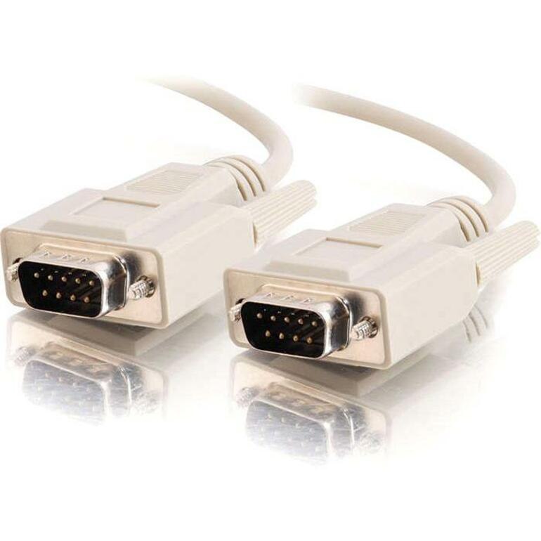 C2G 1ft DB9 M/M Cable - Beige