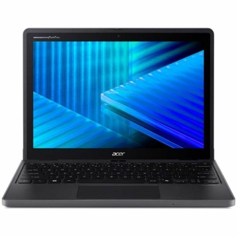 Acer TravelMate B3 Spin 12 B312R-31 TMB312R-31-C741 12.2" Touchscreen Convertible 2 in 1 Notebook - WUXGA - Intel N-Series N150 - 8 GB - 128 GB Flash Memory - English Keyboard - Black