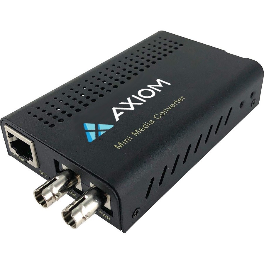 Axiom Mini 1000BASE-T to 1000BASE-ZX Fiber Media Converter - ST Connector