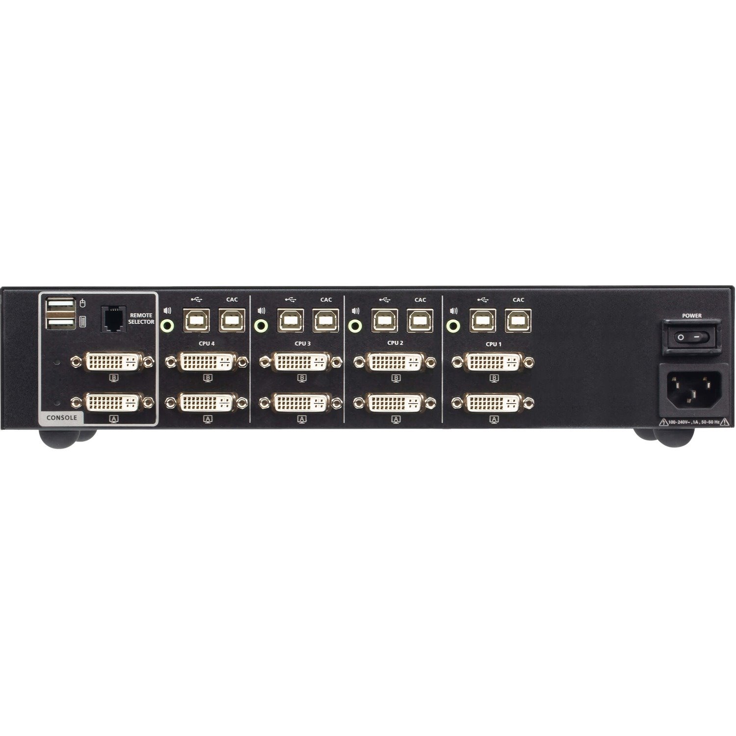 ATEN 4-Port USB DVI Dual Display Secure KVM Switch with CAC (PSD PP v4.0 Compliant)