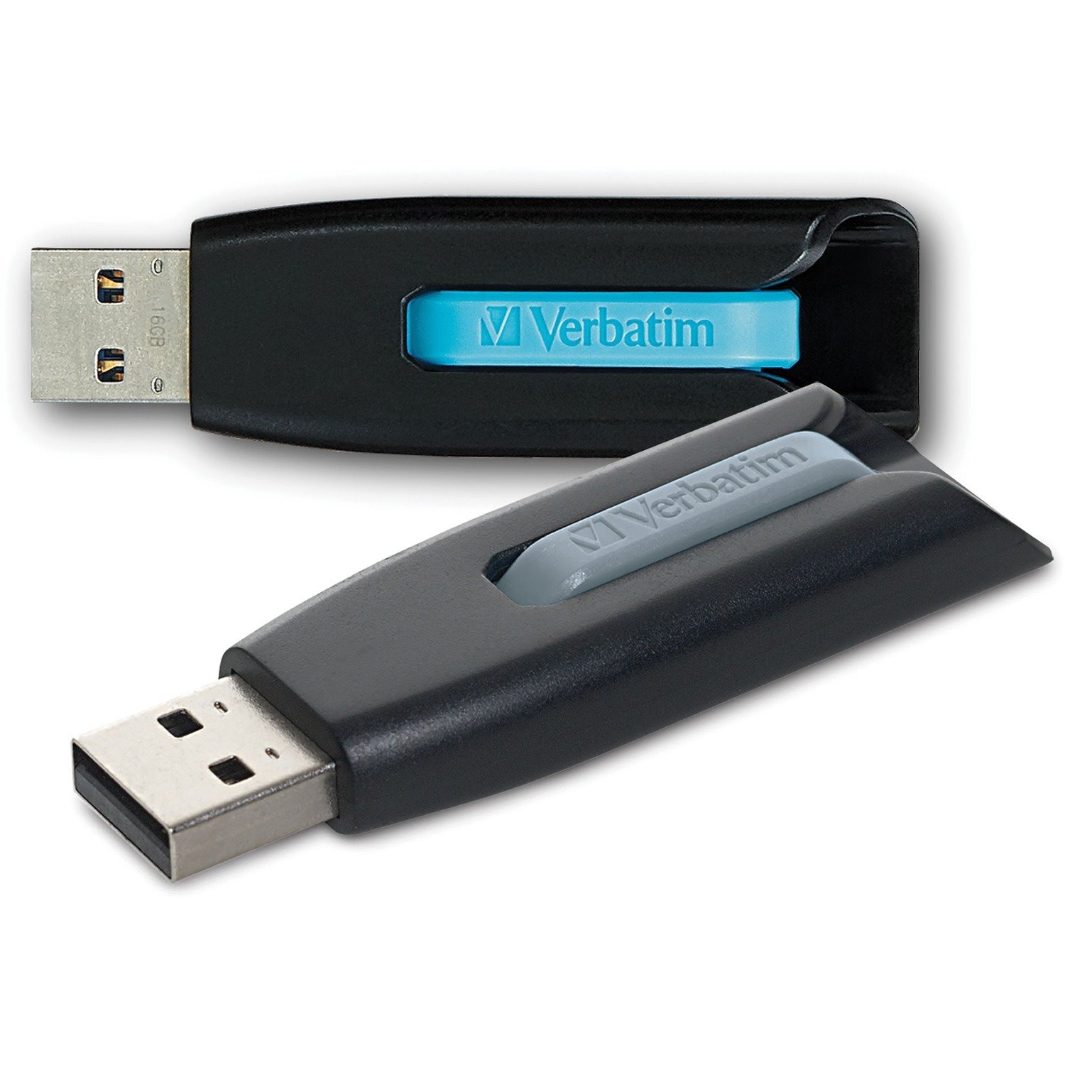 128GB Store 'n' Go&reg; V3 USB 3.2 Gen 1 Flash Drive - 2pk - Blue, Gray