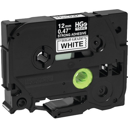 Brother HGES2315PK Black on White Extra-Strength Adhesive Label Tape