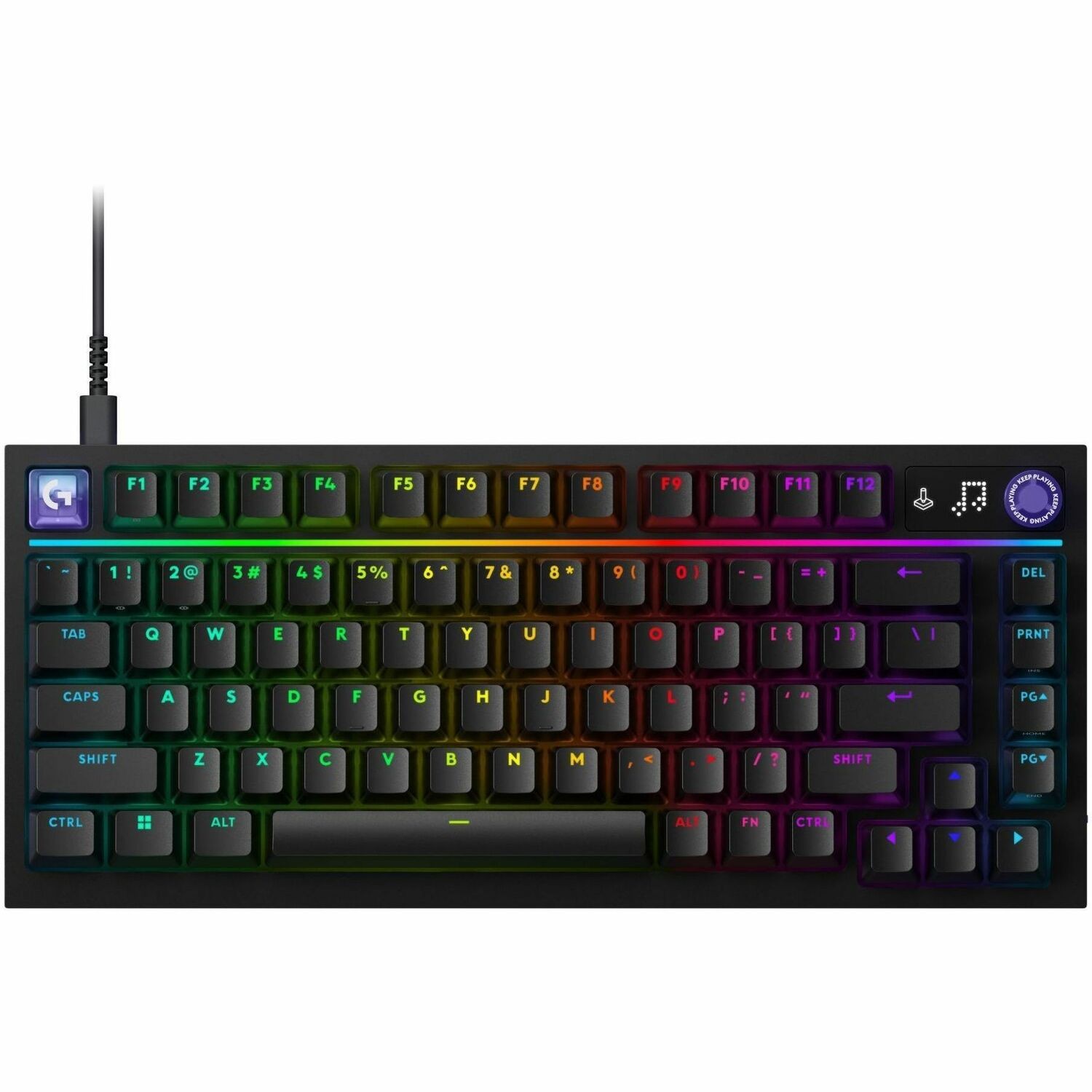 Logitech G316 X 75 Gaming Keyboard, 8 kHz Report Rate, Hot-Swappable Linear Switches, Gasket Structure, Double Shot PBT Keycaps, Black