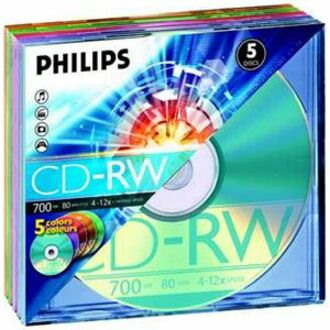 Philips CW7D2CC05/00 CD Rewritable Media - CD-RW - 12x - 700 MB - 5
