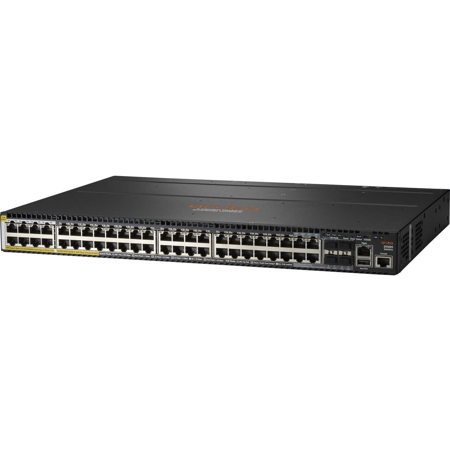 HPE 2930M 40G 8 Smart Rate PoE Class 6 1-slot Switch