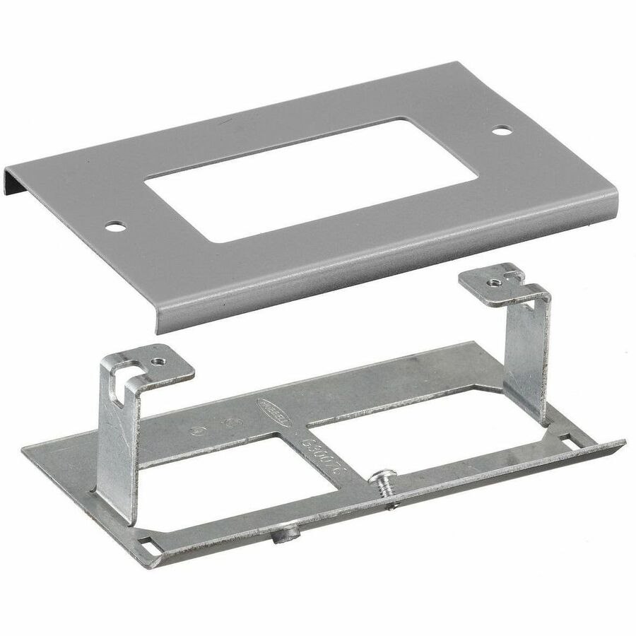Hubbell Premise Wiring Metal Raceway, Plate, Receptacle Opening, HBL3000 Series, Gray