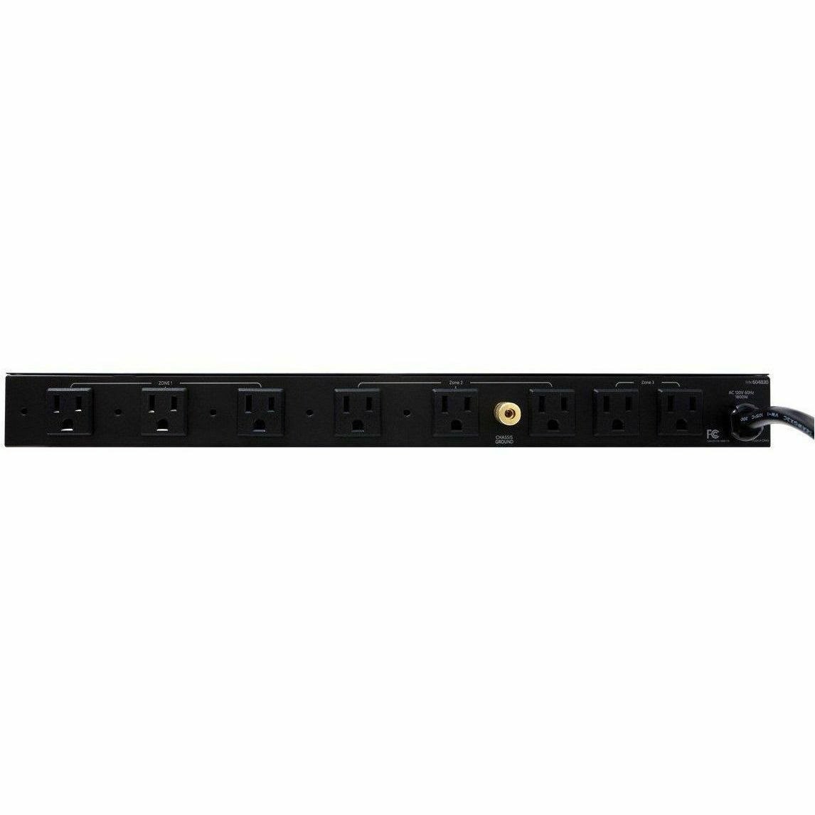 Monoprice Stage Right BY Monoprice 15A Power Conditioner And Sequencer With 8 Outlets And