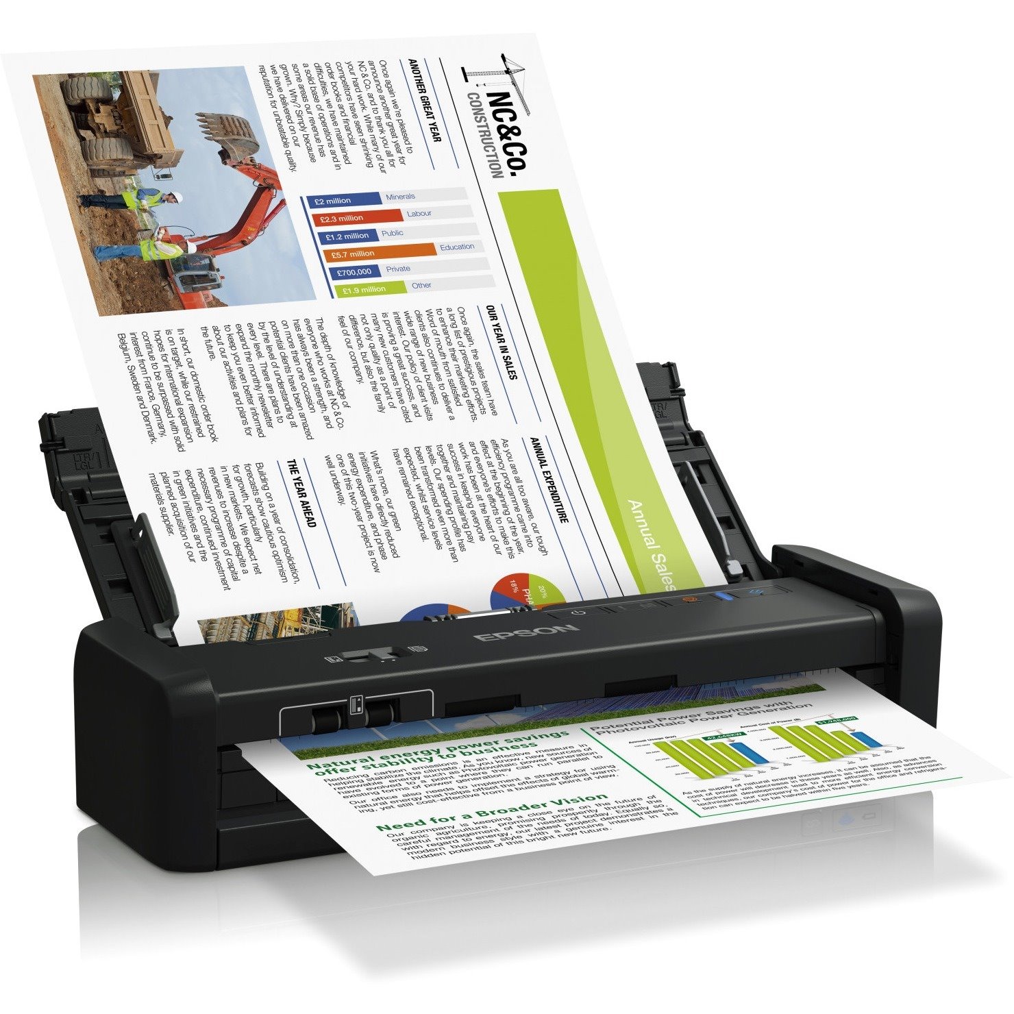 Epson WorkForce DS-360W Sheetfed Scanner - 600 dpi Optical