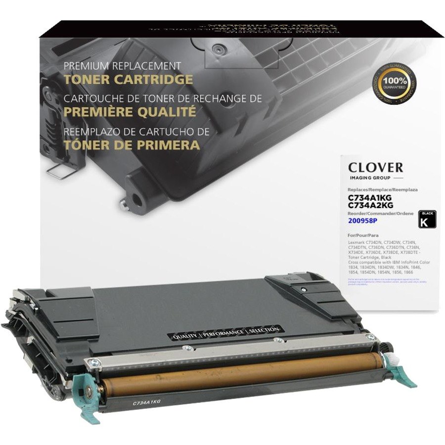 Clover Imaging Remanufactured Black Toner Cartridge for Lexmark C734
