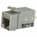 Ortronics Category 6 Keystone Jack, Lacing Cap Termination, Gray