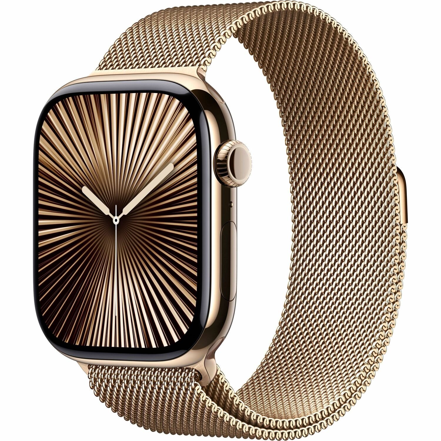 Apple Watch Series 10 Smart Watch - 46 mm Case Height - 39 mm Case Width - Gold Case Color - Gold Band Color - Titanium Case Material - Wireless LAN - LTE, UMTS