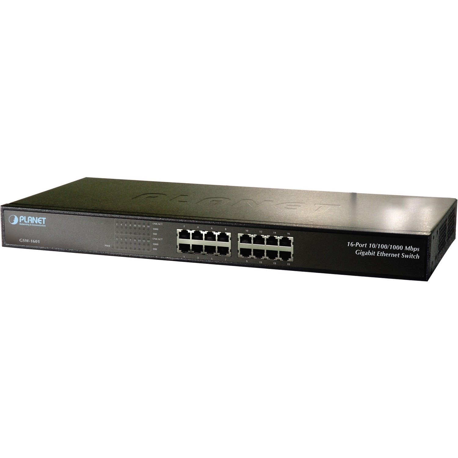 Planet GSW-1601 16 Ports Ethernet Switch - Gigabit Ethernet - 1000Base-T