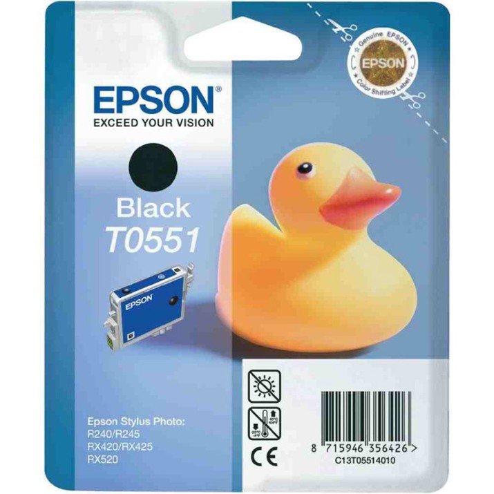 Epson T0551 Origineel Inkjet Inktcartridge - Zwart Verpakking