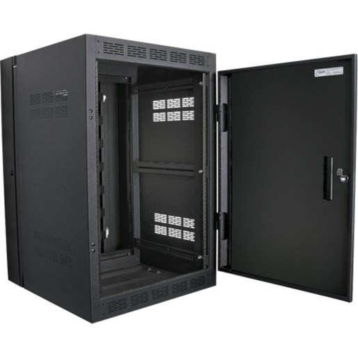 AtlasIED 16RU High Strength Wall Cabinet with Adjustable Rails, 23.5" Deep