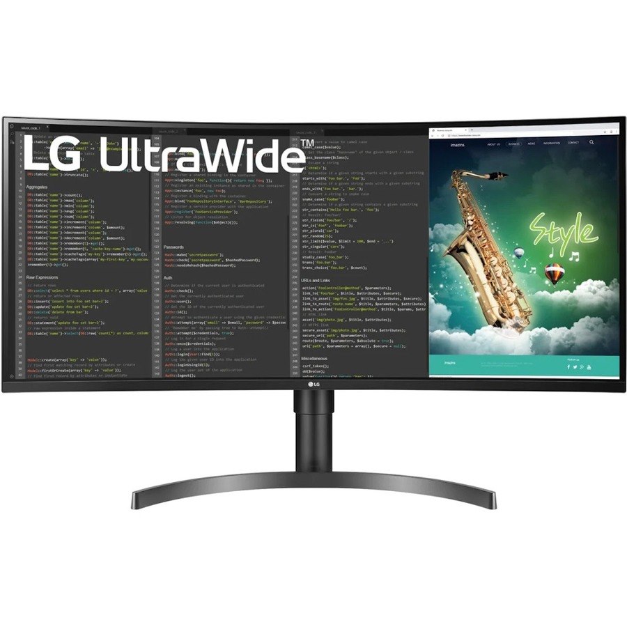 LG Ultrawide 35BN75C-B 35" Class UW-QHD Curved Screen LCD Monitor - 21:9 - Textured Black