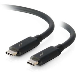 C2G 6ft Thunderbolt 3 Cable - USB C Thunderbolt 3 Cable - 100W Power Delivery - 20Gbps - Black - M/M
