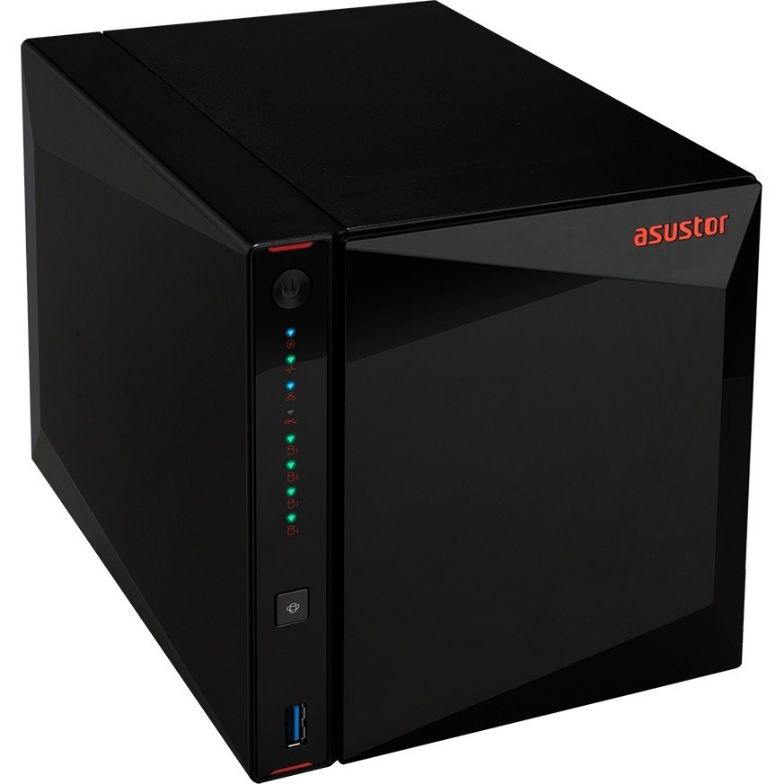 Asustor AS5304T - 4 Bay NAS, Intel Celeron Quad-Core, 2 2.5GbE Ports, 4GB RAM DDR4, Gaming Network Attached Storage, Personal Private Cloud (Diskless)