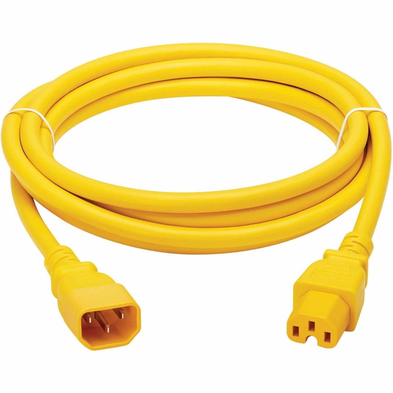 Eaton Tripp Lite Series Power Cord C14 to C15 - Heavy-Duty, 15A, 250V, 14 AWG, 10 ft. (3.1 m), Yellow