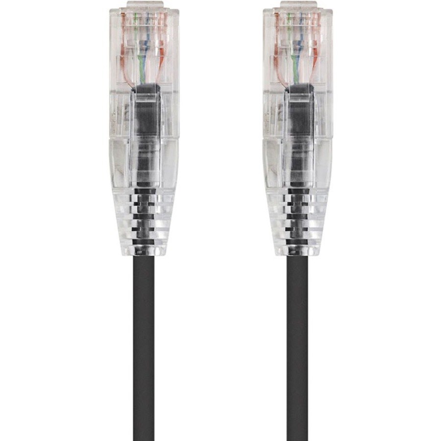 Monoprice SlimRun Cat6 28AWG UTP Ethernet Network Cable, 10ft Black