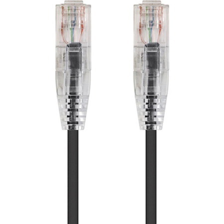 Monoprice SlimRun Cat6 28AWG UTP Ethernet Network Cable, 10ft Black