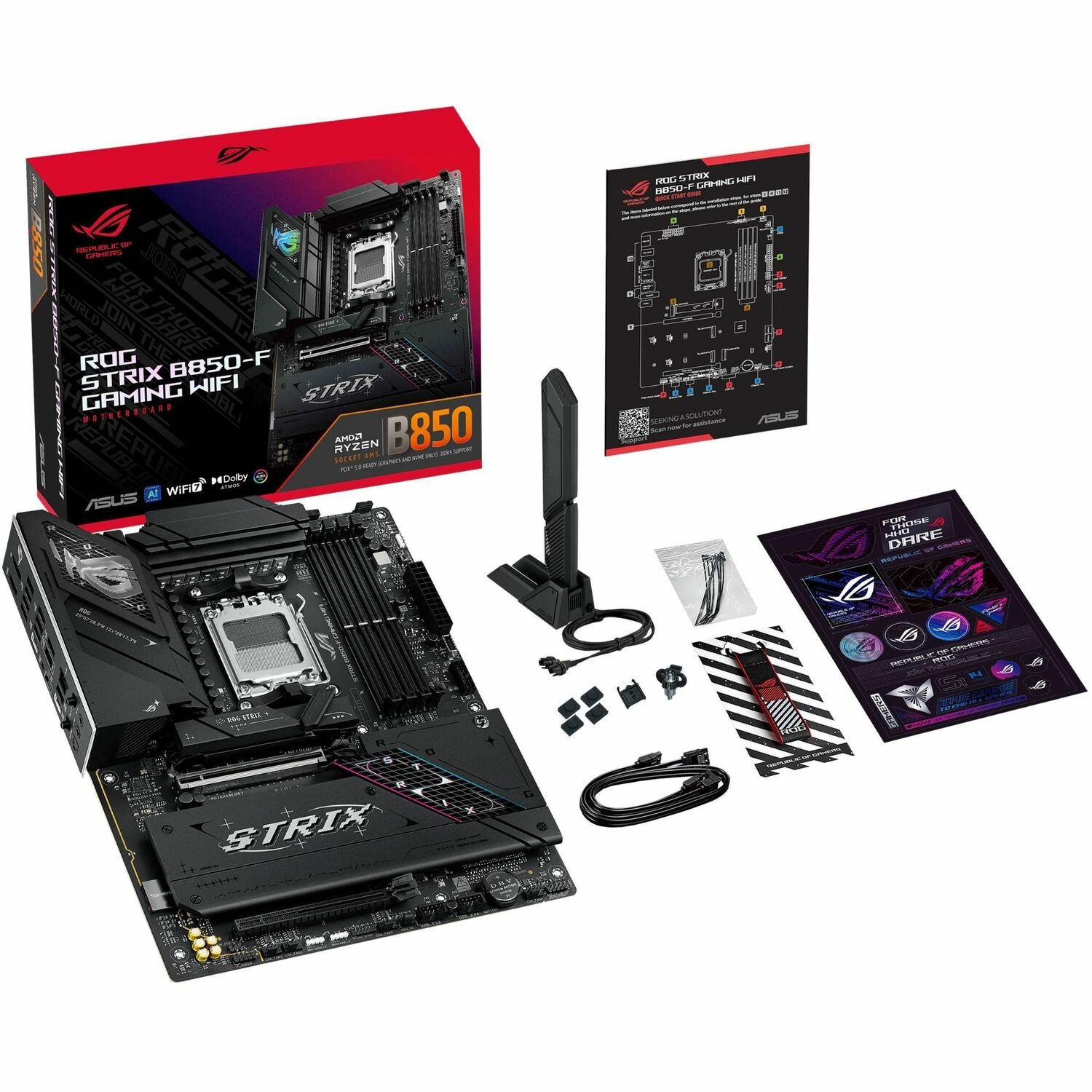 Asus ROG Strix B850-F GAMING WIFI Gaming Desktop Motherboard - AMD B850 Chipset - Socket AM5 - ATX