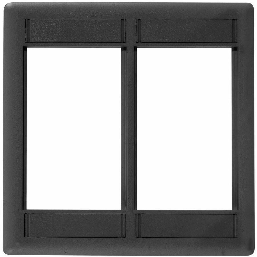 Bryant iSTATION, Front Loading Module Frame, Double-Gang, Black