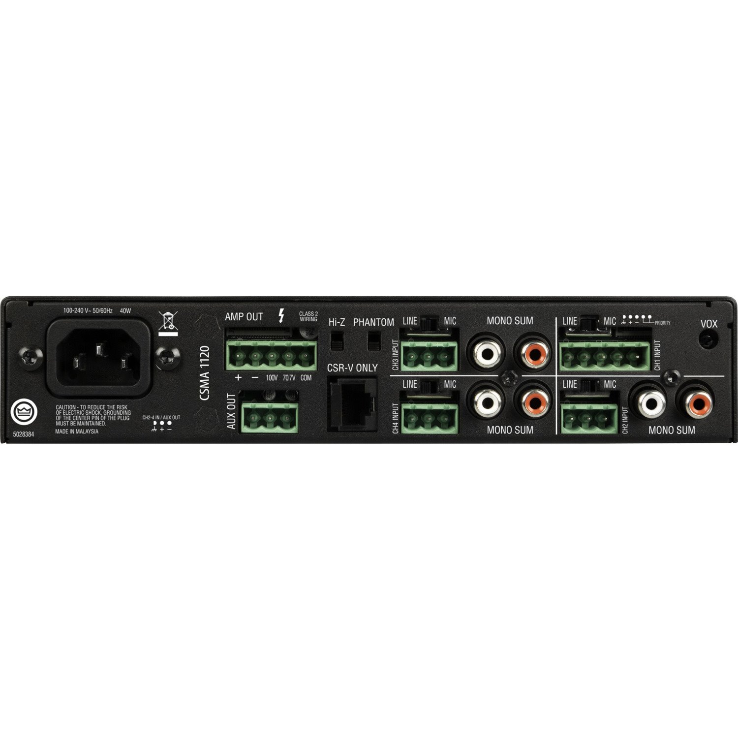 JBL CSMA180 Amplifier - 320 W RMS - 4 Channel