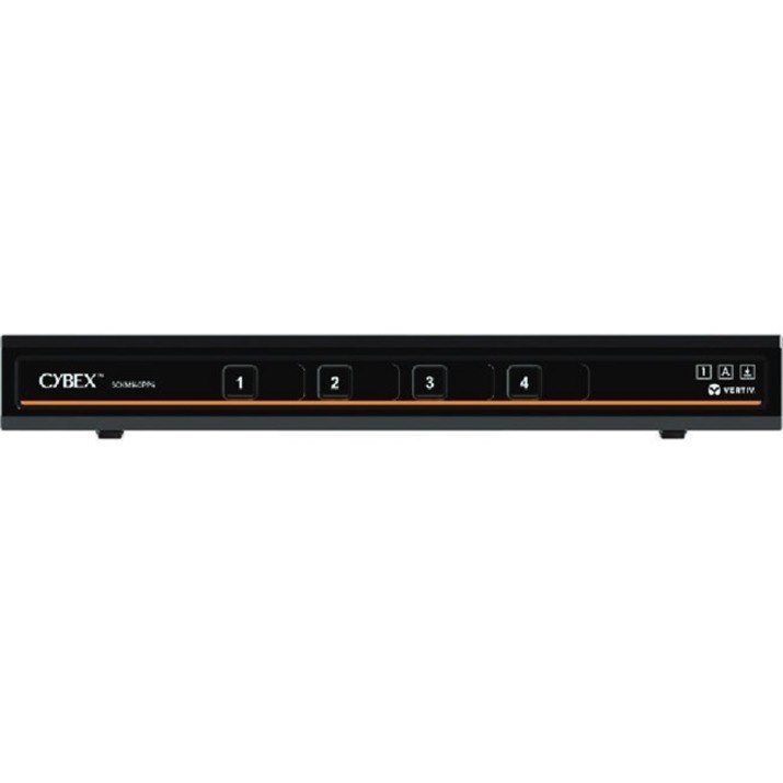 Vertiv Avocent Cybex SCKM100 Secure Desktop KVM Switch, 4 Port, Dedicated Peripheral Port, NIAP Version 4.0 Certified, TAA Compliant (SCKM140PP4-400)